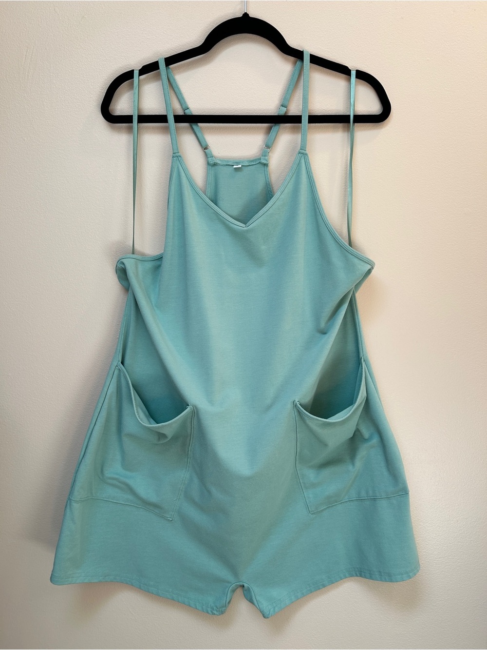 Anrabess Women's Light Sage Green Strappy Romper Jumpsuit Overalls